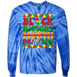 Black History Month African American Gift Tie-Dye Long Sleeve Shirt