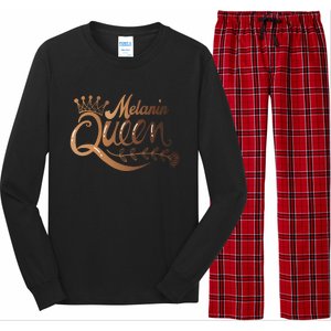 Black History Month Proud Black Melanin Queen Gift Long Sleeve Pajama Set