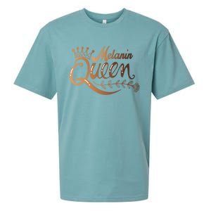 Black History Month Proud Black Melanin Queen Gift Sueded Cloud Jersey T-Shirt