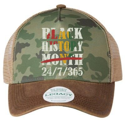 Black History Month 24/7/365 With African Map Flag Meaningful Gift Legacy Tie Dye Trucker Hat