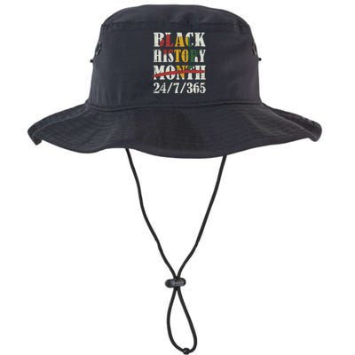 Black History Month 24/7/365 With African Map Flag Meaningful Gift Legacy Cool Fit Booney Bucket Hat