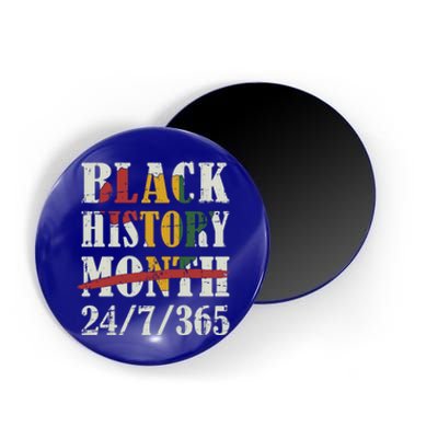 Black History Month 24/7/365 With African Map Flag Meaningful Gift Magnet