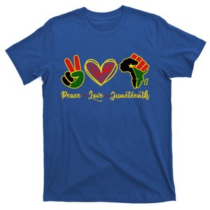 Black History Month African Peace Love Juneteenth Freedom Gift T-Shirt