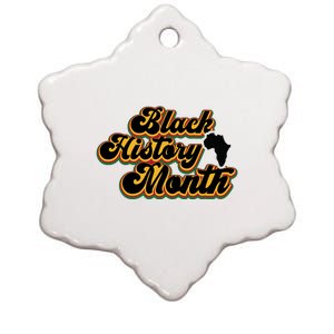 Black History Month With African Map Flag For Afro Freedom Ceramic Star Ornament