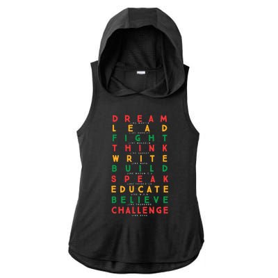 Black History Month African American Country Celebration Ladies PosiCharge Tri-Blend Wicking Draft Hoodie Tank