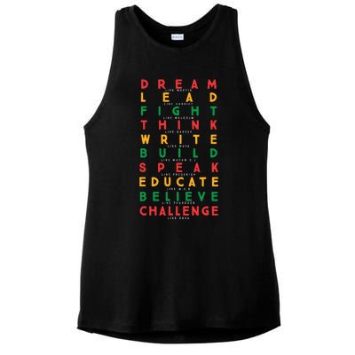 Black History Month African American Country Celebration Ladies PosiCharge Tri-Blend Wicking Tank