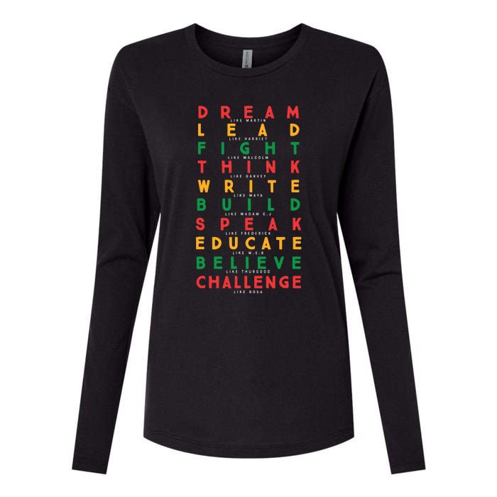 Black History Month African American Country Celebration Womens Cotton Relaxed Long Sleeve T-Shirt