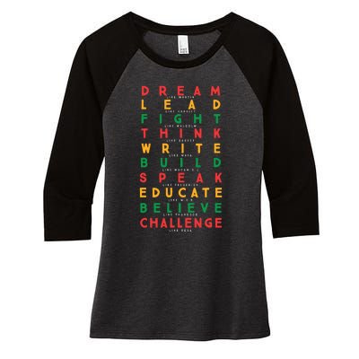 Black History Month African American Country Celebration Women's Tri-Blend 3/4-Sleeve Raglan Shirt