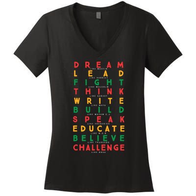 Black History Month African American Country Celebration Women's V-Neck T-Shirt