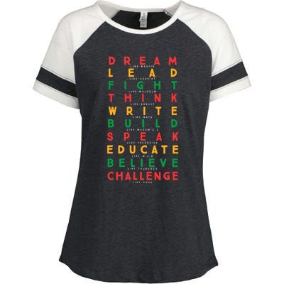 Black History Month African American Country Celebration Enza Ladies Jersey Colorblock Tee