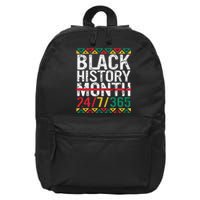 Black History Month 247365 Gift Pride African American 16 in Basic Backpack