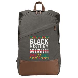 Black History Month 247365 Gift Pride African American Cotton Canvas Backpack