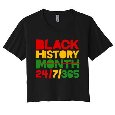 Black History Month 24 7 365 Crop Top