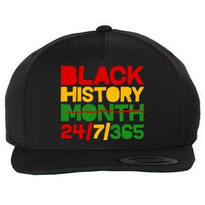 Black History Month 24 7 365 Wool Snapback Cap