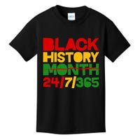 Black History Month 24 7 365 Kids T-Shirt