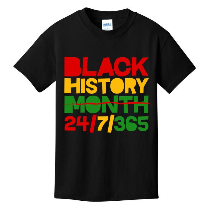 Black History Month 24 7 365 Kids T-Shirt