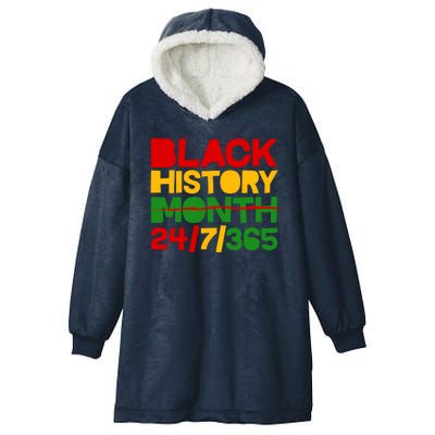 Black History Month 24 7 365 Hooded Wearable Blanket