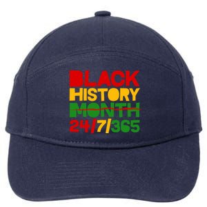 Black History Month 24 7 365 7-Panel Snapback Hat