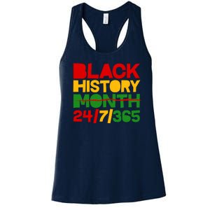 Black History Month 24 7 365 Women's Racerback Tank