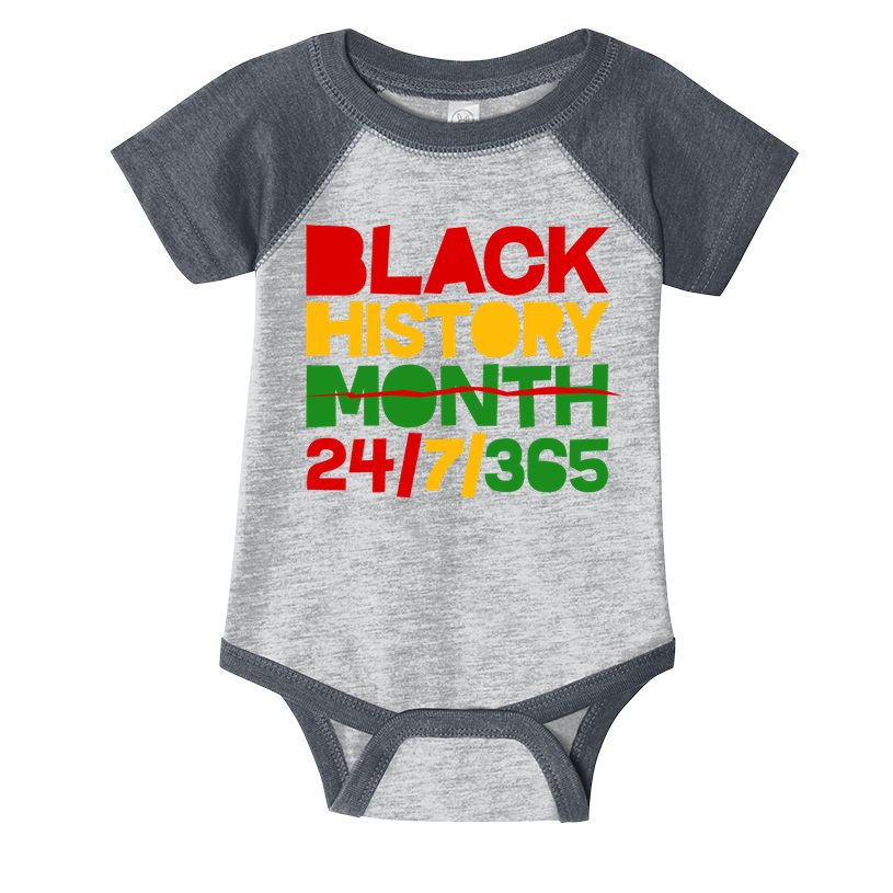 Black History Month 24 7 365 Infant Baby Jersey Bodysuit