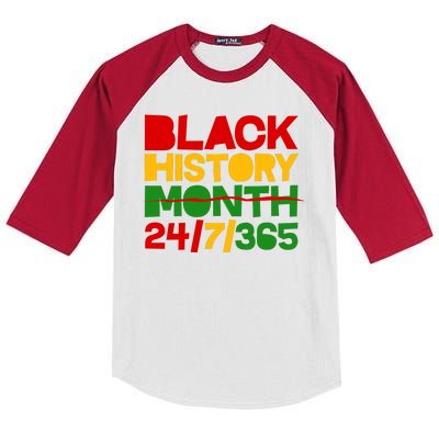 Black History Month 24 7 365 Kids Colorblock Raglan Jersey