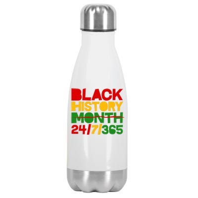 Black History Month 24 7 365 Stainless Steel Insulated Water Bottle