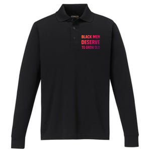 Black History Month Black Deserve To Grow Old Great Gift Performance Long Sleeve Polo