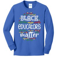 Black History Month Africa Teacher Gift Black Educators Matter Gift Kids Long Sleeve Shirt