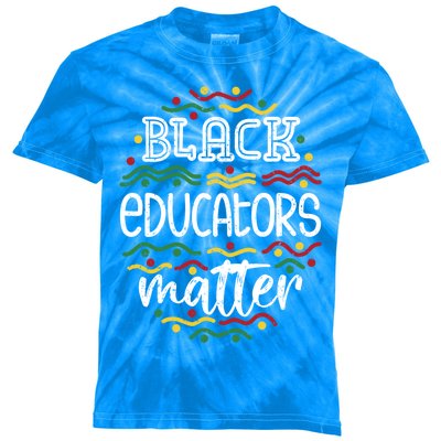 Black History Month Africa Teacher Gift Black Educators Matter Gift Kids Tie-Dye T-Shirt