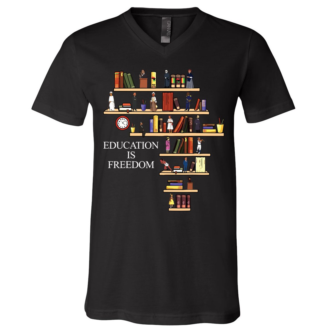 Black History Month Black Leaders African American Pride V-Neck T-Shirt