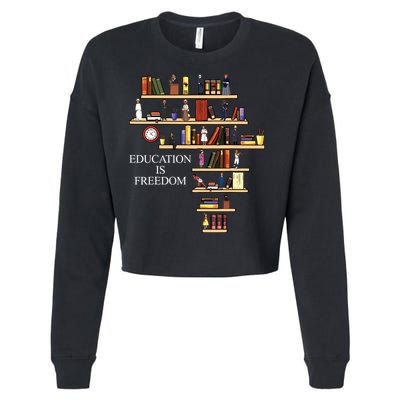 Black History Month Black Leaders African American Pride Cropped Pullover Crew