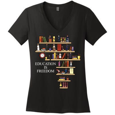Black History Month Black Leaders African American Pride Women's V-Neck T-Shirt