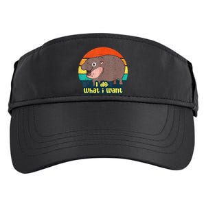 Baby Hippo Moo Deng I Do What I Want Adult Drive Performance Visor