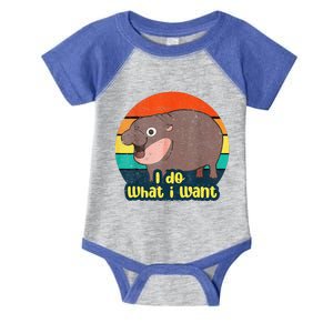 Baby Hippo Moo Deng I Do What I Want Infant Baby Jersey Bodysuit