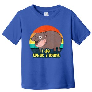 Baby Hippo Moo Deng I Do What I Want Toddler T-Shirt