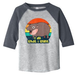 Baby Hippo Moo Deng I Do What I Want Toddler Fine Jersey T-Shirt