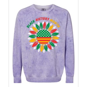 Black History Month Sunflower Flag Colorblast Crewneck Sweatshirt