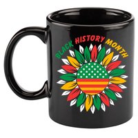 Black History Month Sunflower Flag 11oz C Handle Ceramic Mug