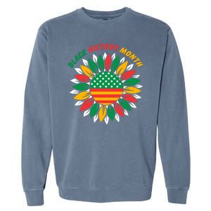 Black History Month Sunflower Flag Garment-Dyed Sweatshirt