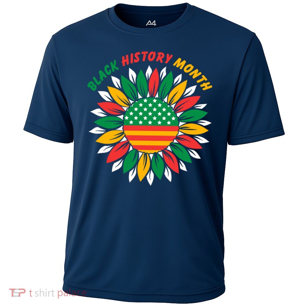 Black History Month Sunflower Flag Cooling Performance Crew T-Shirt