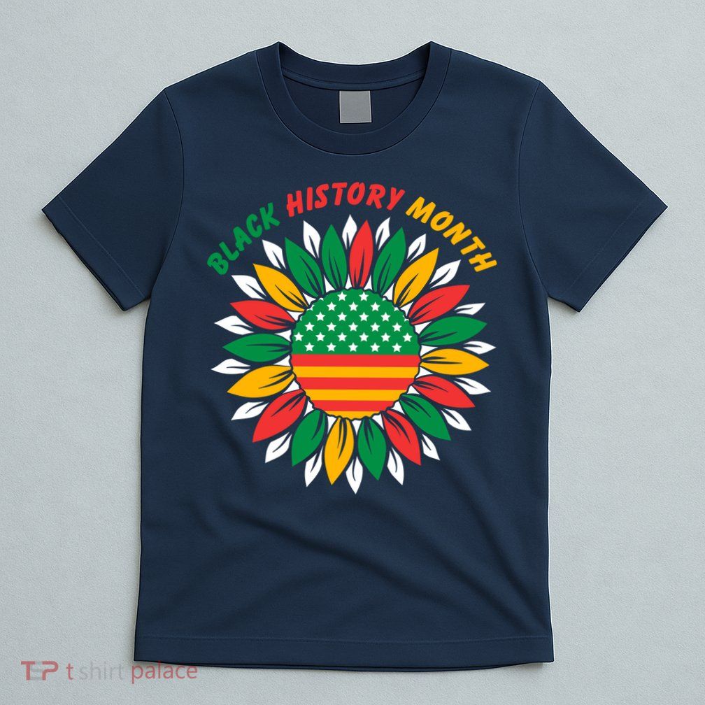 Black History Month Sunflower Flag T-Shirt