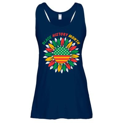 Black History Month Sunflower Flag Ladies Essential Flowy Tank