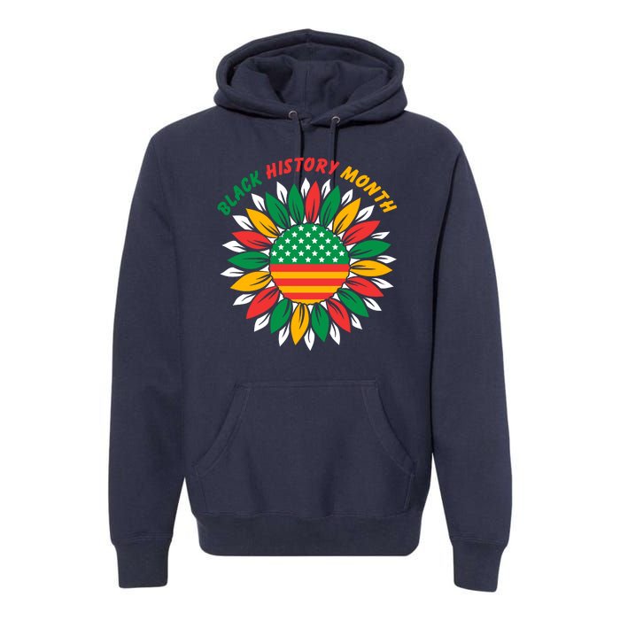 Black History Month Sunflower Flag Premium Hoodie