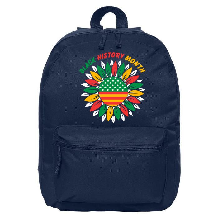 Black History Month Sunflower Flag 16 in Basic Backpack