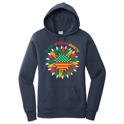 Black History Month Sunflower Flag Women's Pullover Hoodie