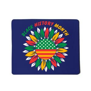 Black History Month Sunflower Flag Mousepad