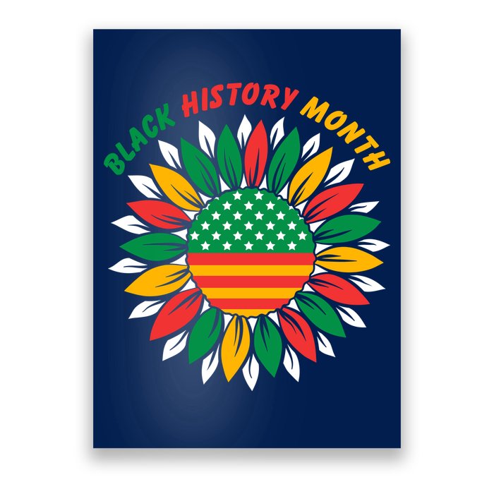 Black History Month Sunflower Flag Poster