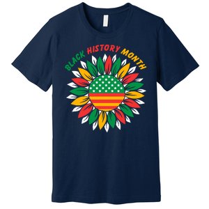 Black History Month Sunflower Flag Premium T-Shirt