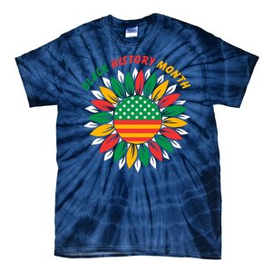 Black History Month Sunflower Flag Tie-Dye T-Shirt