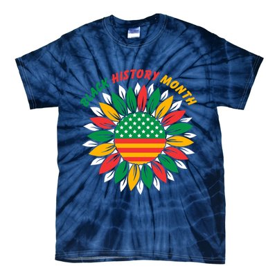 Black History Month Sunflower Flag Tie-Dye T-Shirt